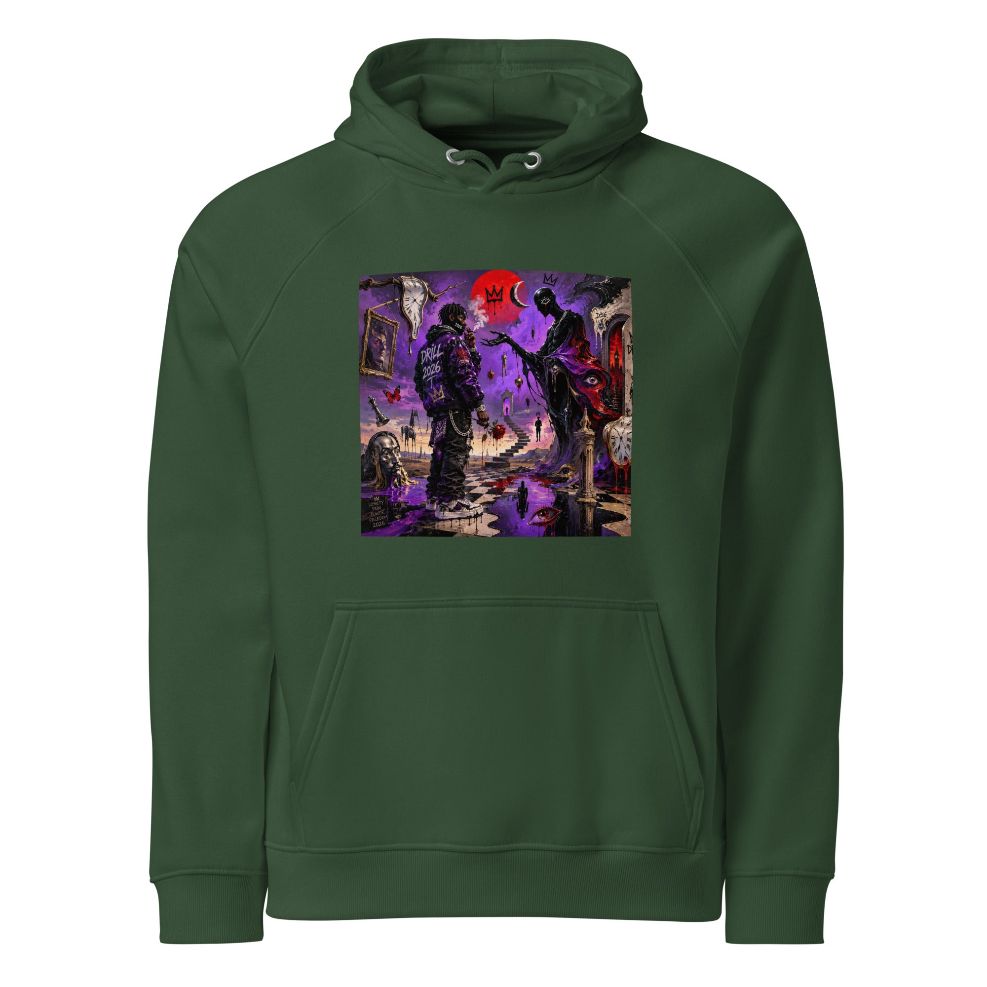 BlackStamp Psychadelic Dream eco raglan hoodie premium hoodie, product image 4