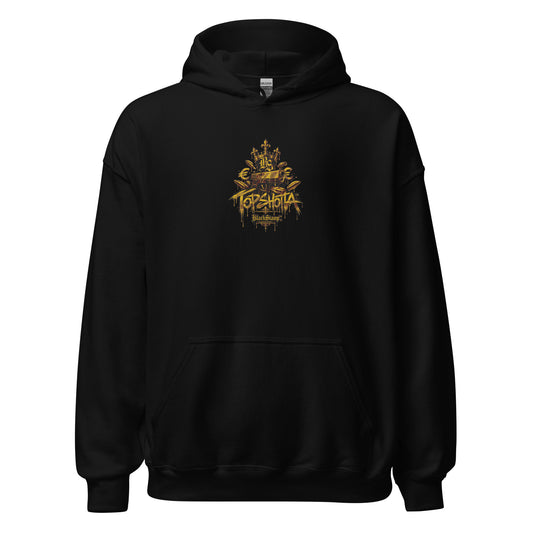 BlackStamp©™ Hoodie 017 in Schwarz – Vorderansicht