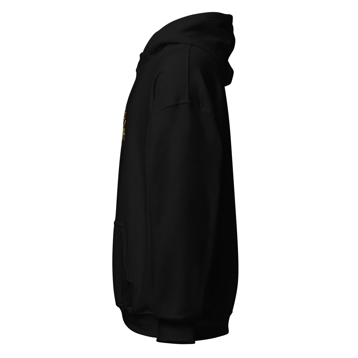 BlackStamp©™ Hoodie 017 in Schwarz – linke Seitenansicht