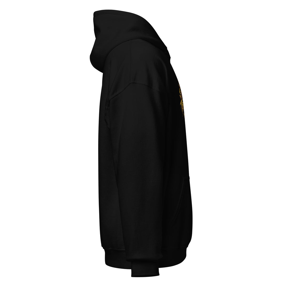 BlackStamp©™ Hoodie 017 in Schwarz – rechte Seitenansicht