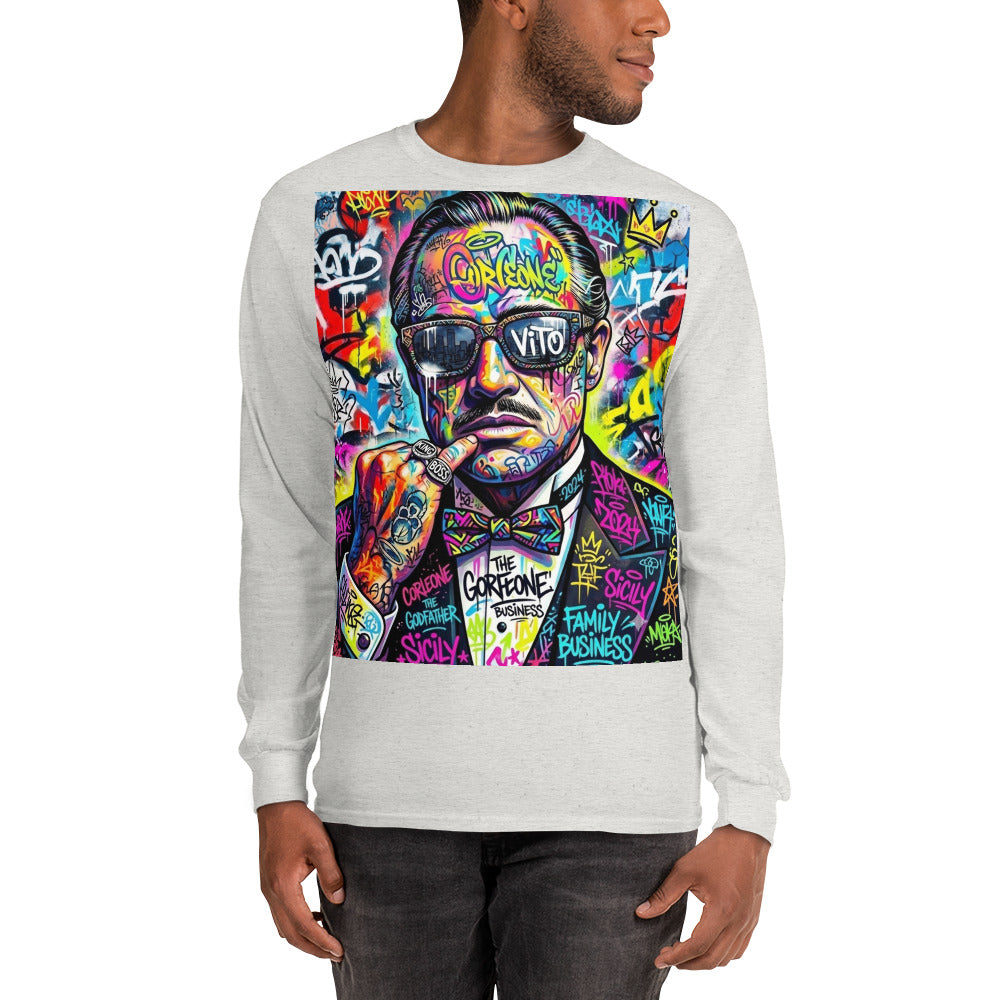BlackStamp The Godfather Men’s Long Sleeve Shirt graphic t-shirt, product image 32