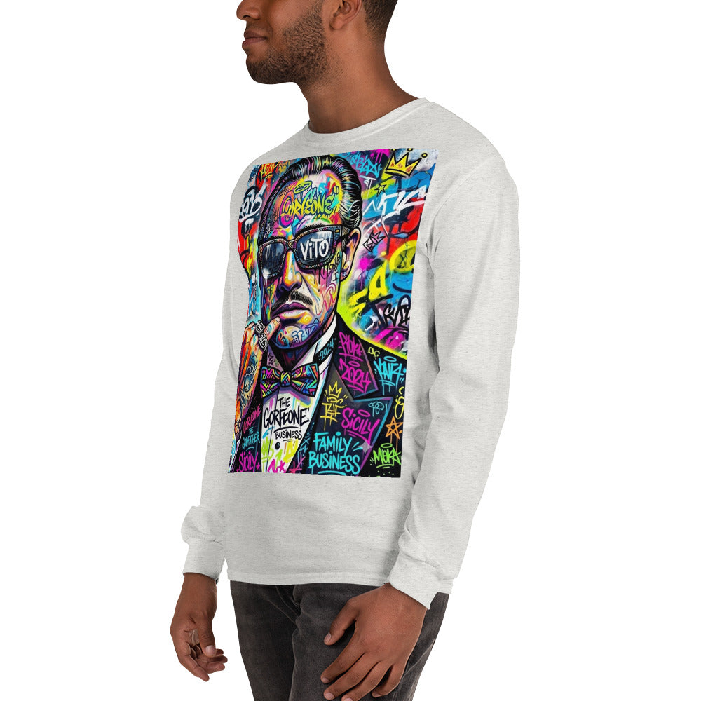 BlackStamp The Godfather Men’s Long Sleeve Shirt graphic t-shirt, product image 76