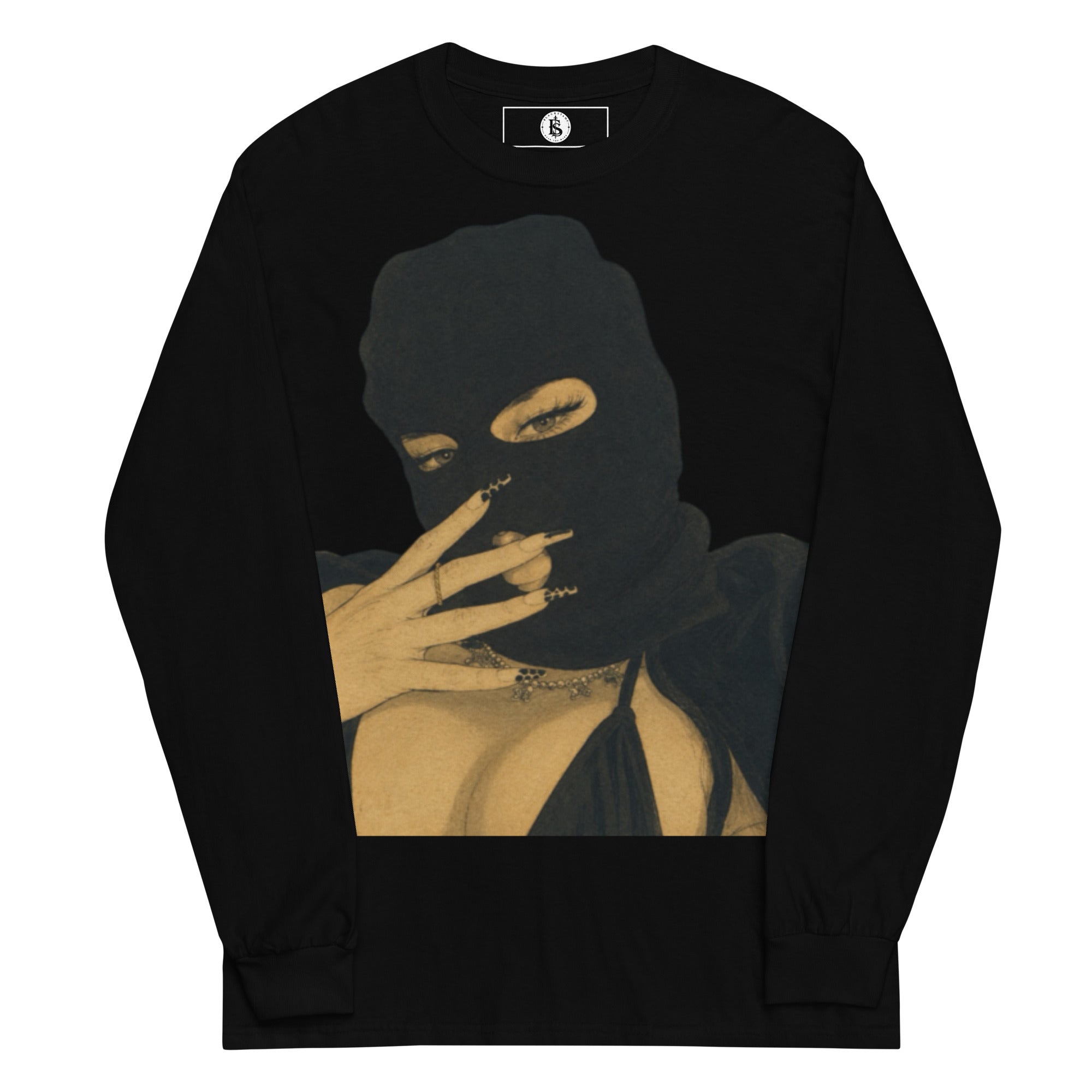 BlackStamp Ski mask Girl Men’s Long Sleeve Shirt graphic t-shirt, product image 15