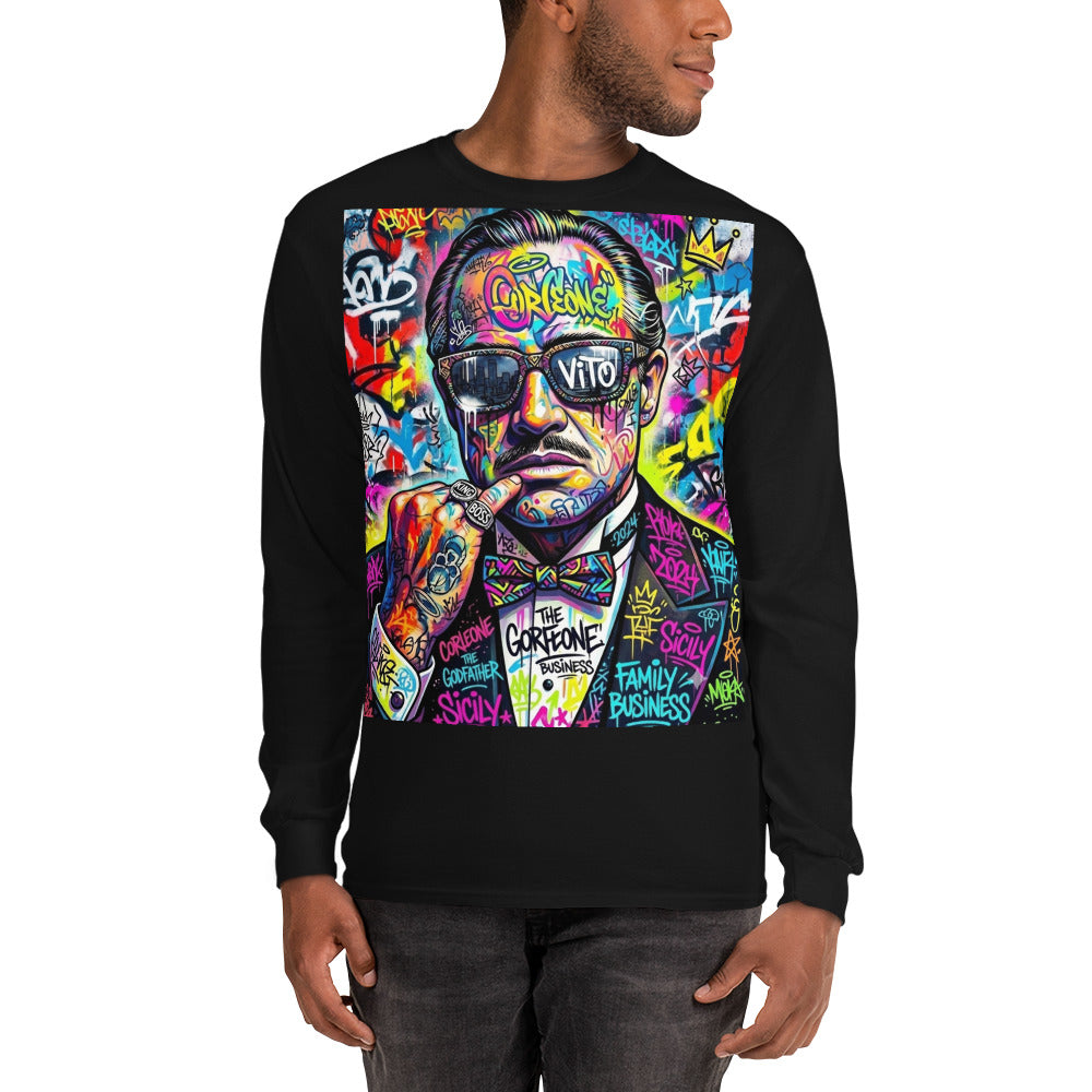BlackStamp The Godfather Men’s Long Sleeve Shirt graphic t-shirt, product image 23
