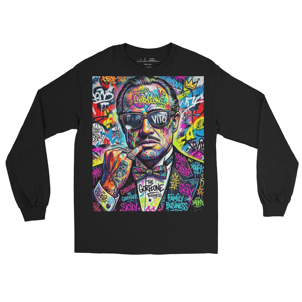 BlackStamp The Godfather Men’s Long Sleeve Shirt graphic t-shirt, product image 12