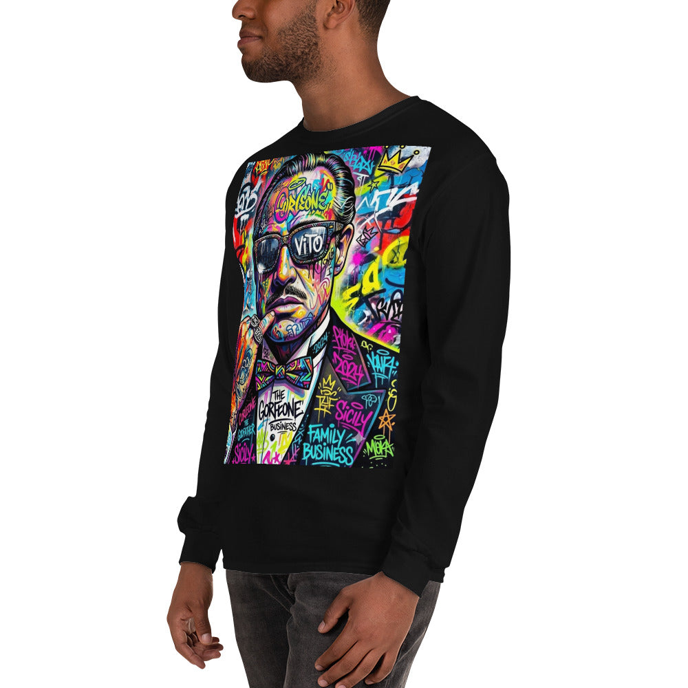 BlackStamp The Godfather Men’s Long Sleeve Shirt graphic t-shirt, product image 67