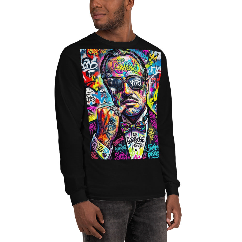 BlackStamp The Godfather Men’s Long Sleeve Shirt graphic t-shirt, product image 78
