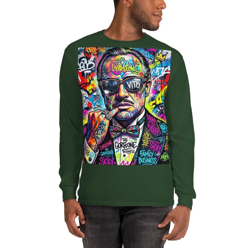 BlackStamp The Godfather Men’s Long Sleeve Shirt graphic t-shirt, product image 26