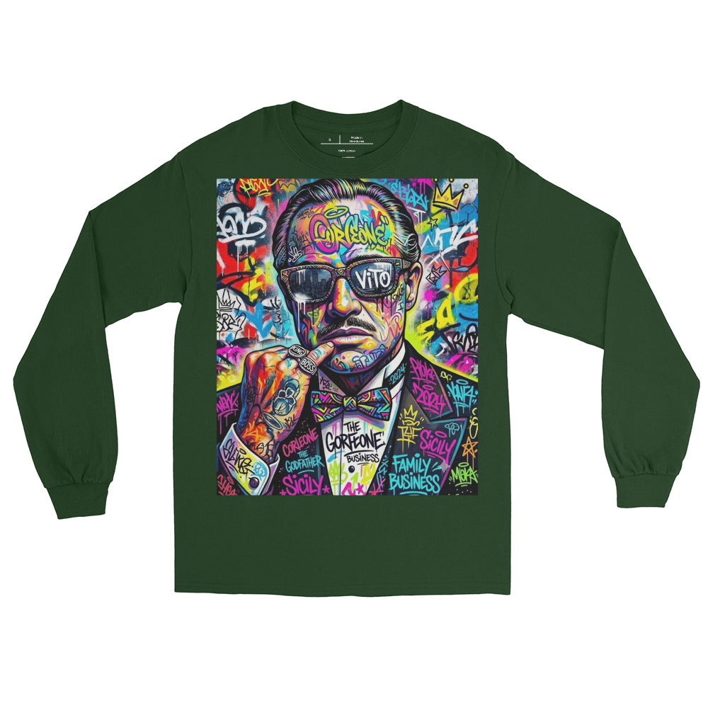 BlackStamp The Godfather Men’s Long Sleeve Shirt graphic t-shirt, product image 15