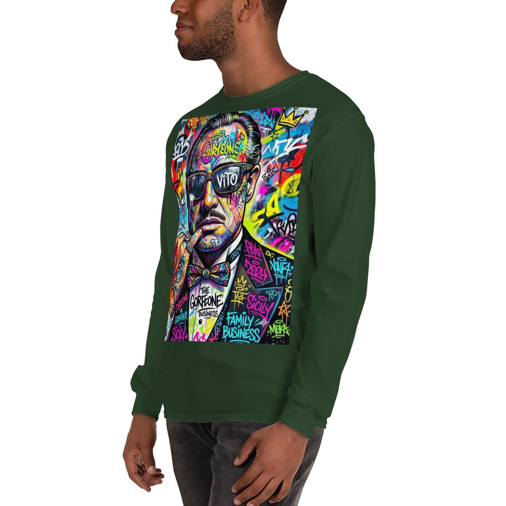 BlackStamp The Godfather Men’s Long Sleeve Shirt graphic t-shirt, product image 70