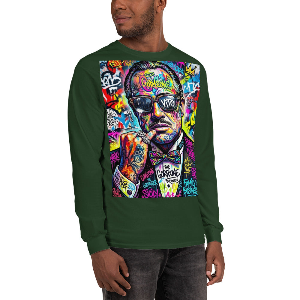 BlackStamp The Godfather Men’s Long Sleeve Shirt graphic t-shirt, product image 81