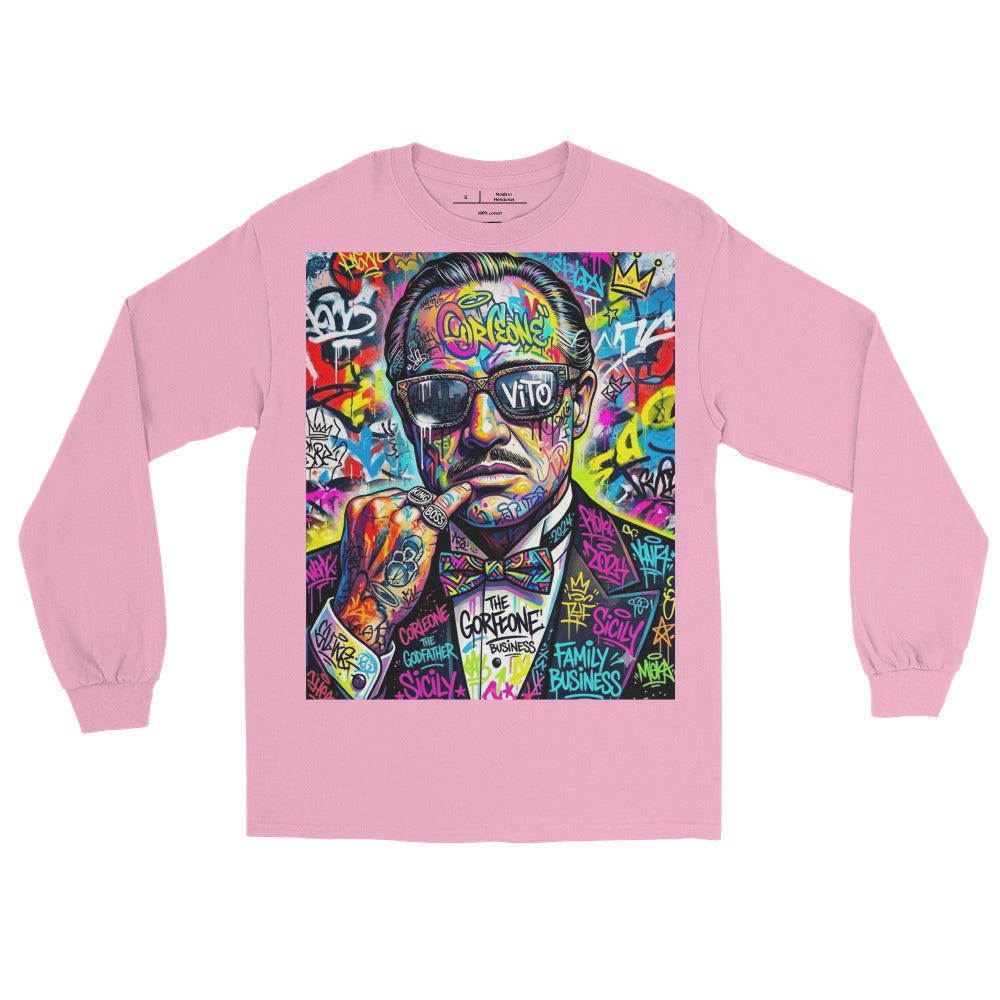 BlackStamp The Godfather Men’s Long Sleeve Shirt graphic t-shirt, product image 20