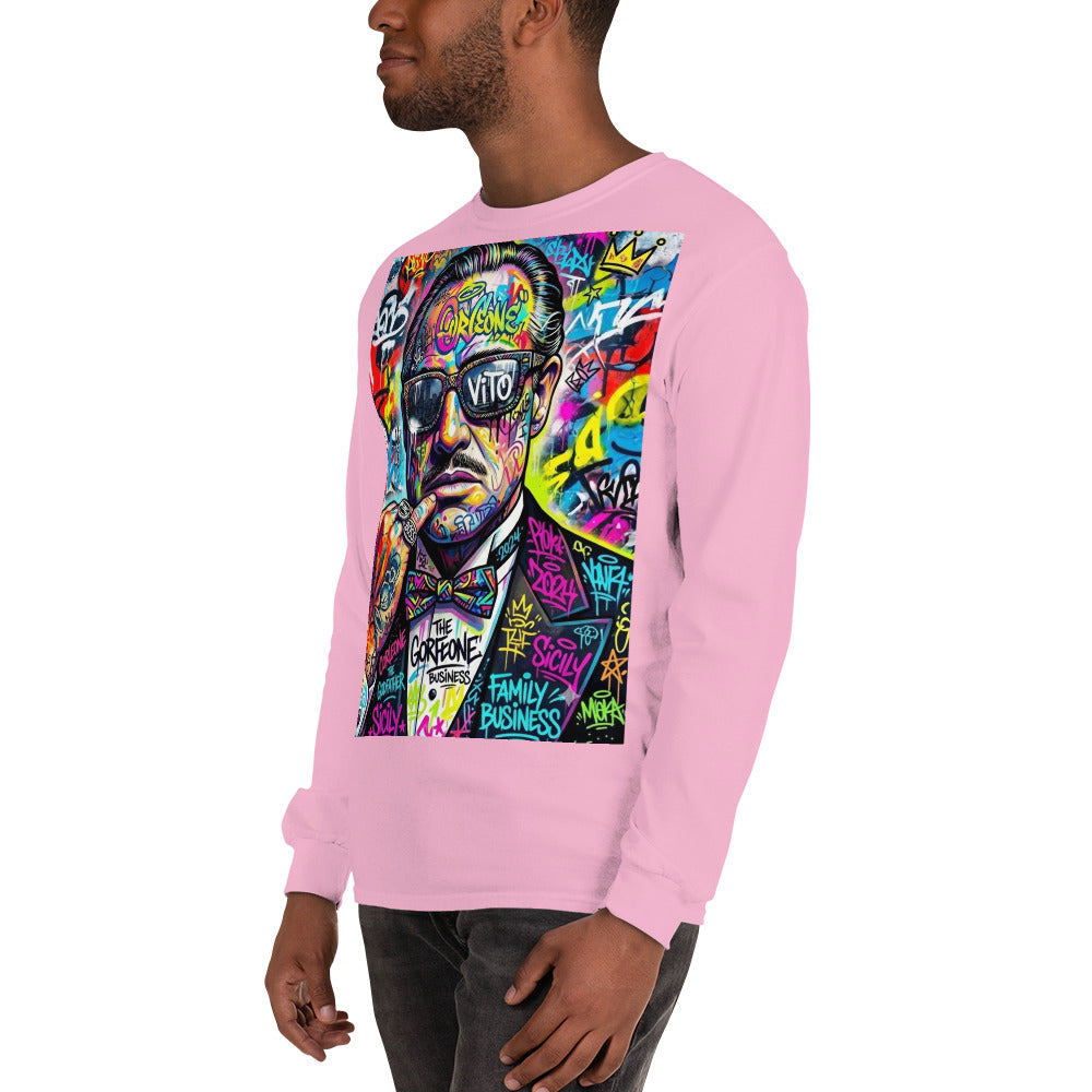BlackStamp The Godfather Men’s Long Sleeve Shirt graphic t-shirt, product image 75