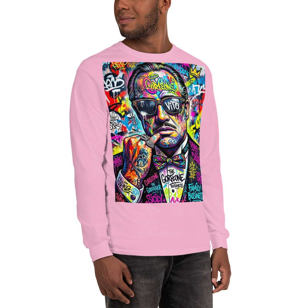 BlackStamp The Godfather Men’s Long Sleeve Shirt graphic t-shirt, product image 86