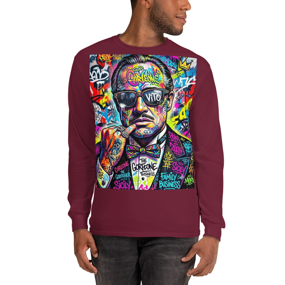 BlackStamp The Godfather Men’s Long Sleeve Shirt graphic t-shirt, product image 25