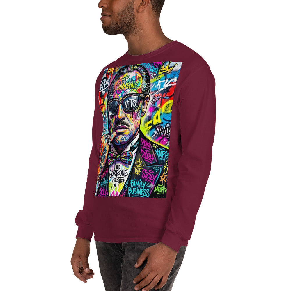 BlackStamp The Godfather Men’s Long Sleeve Shirt graphic t-shirt, product image 69