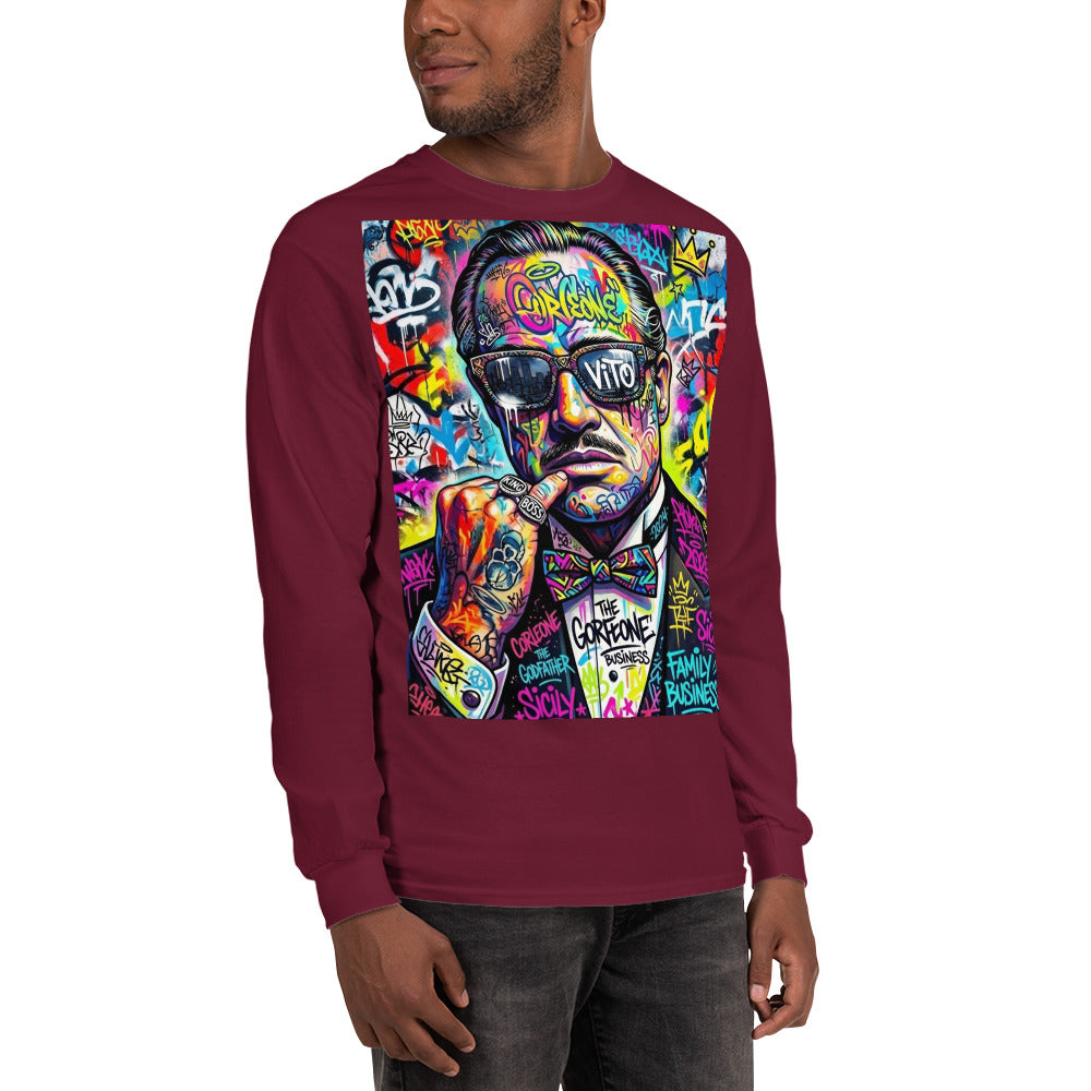 BlackStamp The Godfather Men’s Long Sleeve Shirt graphic t-shirt, product image 80