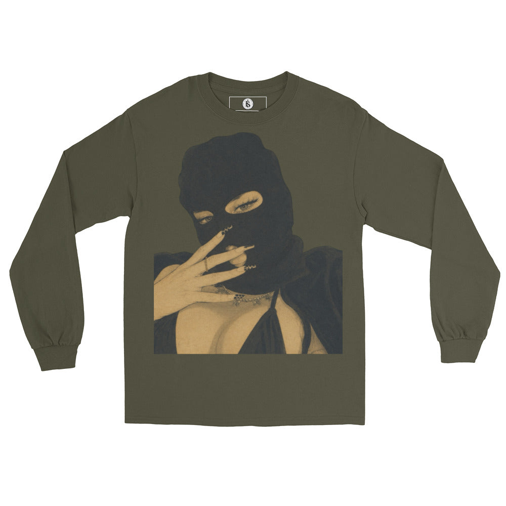 BlackStamp Ski mask Girl Men’s Long Sleeve Shirt graphic t-shirt, product image 10