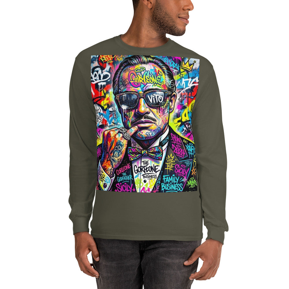 BlackStamp The Godfather Men’s Long Sleeve Shirt graphic t-shirt, product image 28