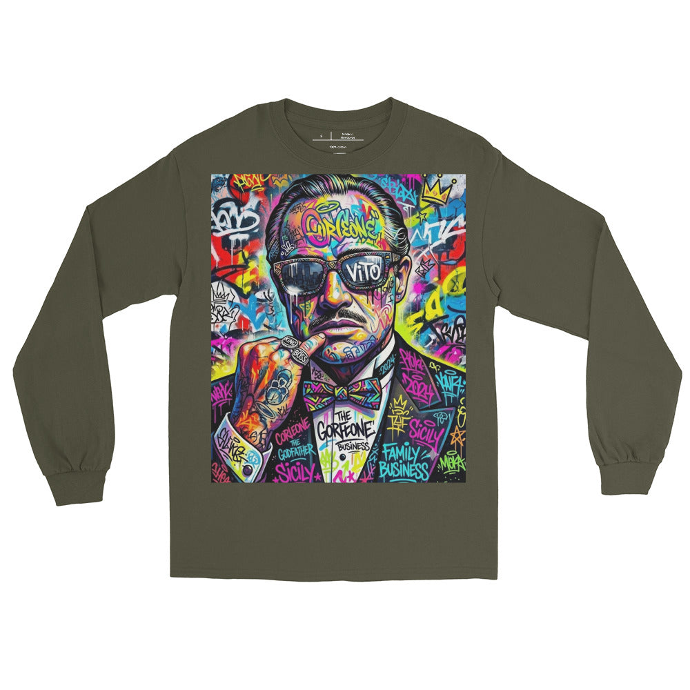 BlackStamp The Godfather Men’s Long Sleeve Shirt graphic t-shirt, product image 17