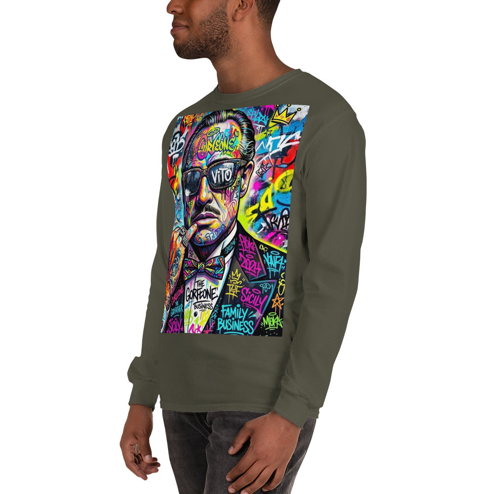 BlackStamp The Godfather Men’s Long Sleeve Shirt graphic t-shirt, product image 72