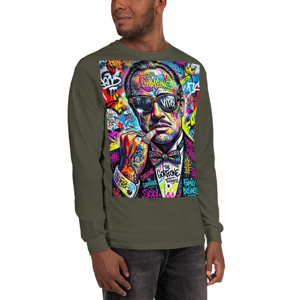 BlackStamp The Godfather Men’s Long Sleeve Shirt graphic t-shirt, product image 83