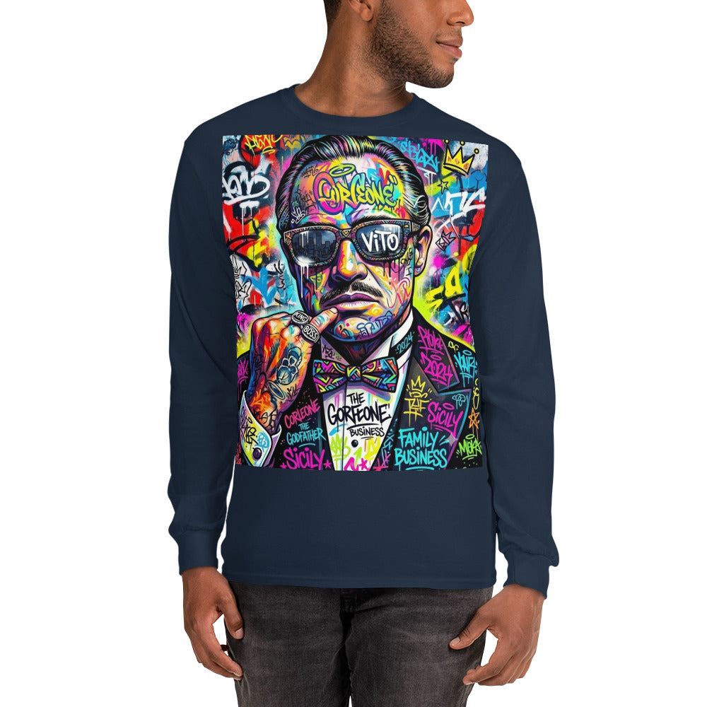 BlackStamp The Godfather Men’s Long Sleeve Shirt graphic t-shirt, product image 24