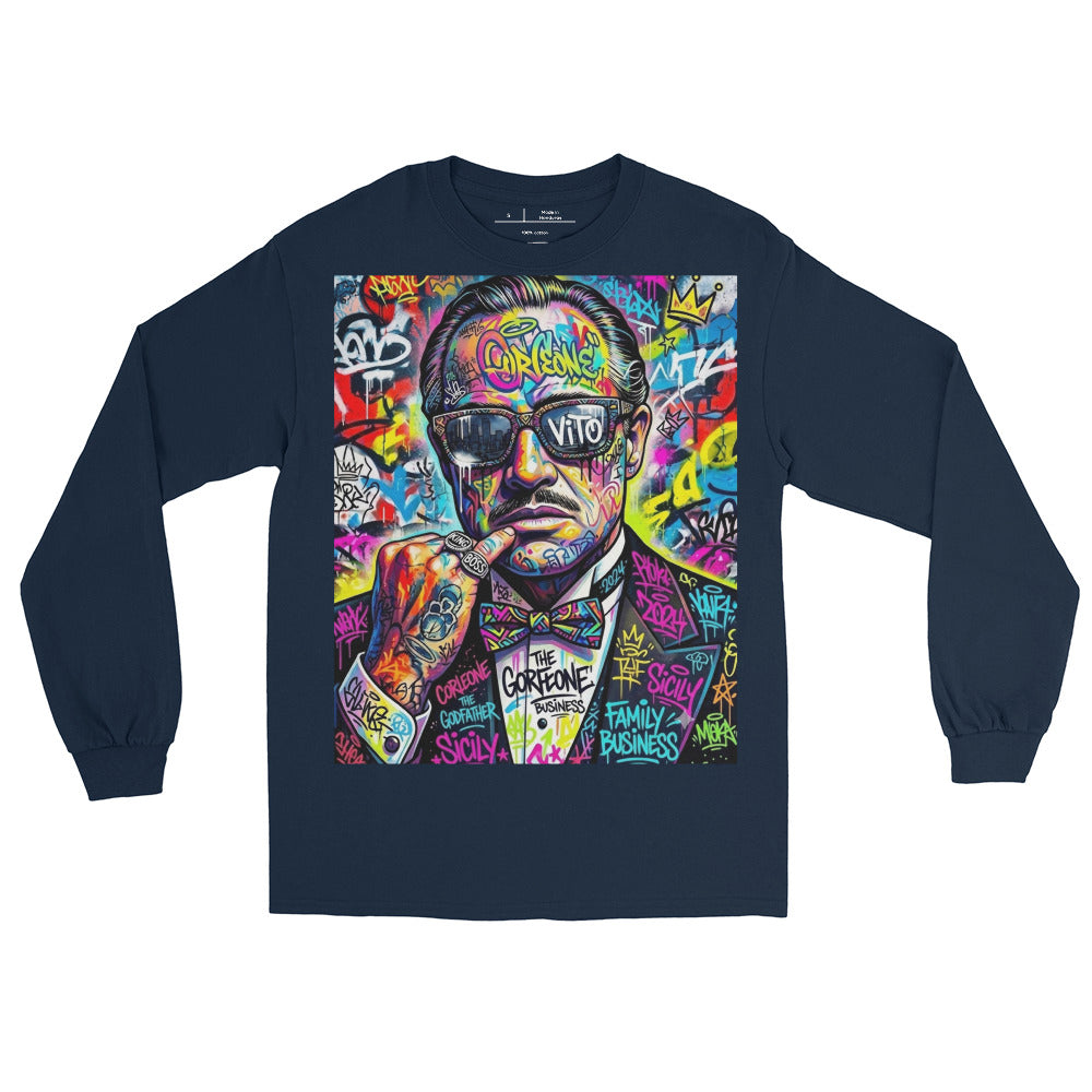 BlackStamp The Godfather Men’s Long Sleeve Shirt graphic t-shirt, product image 13