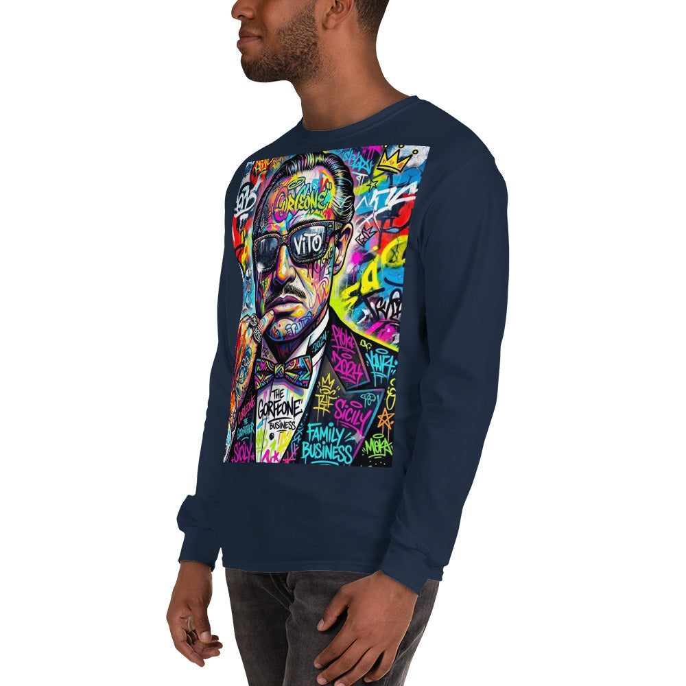 BlackStamp The Godfather Men’s Long Sleeve Shirt graphic t-shirt, product image 68