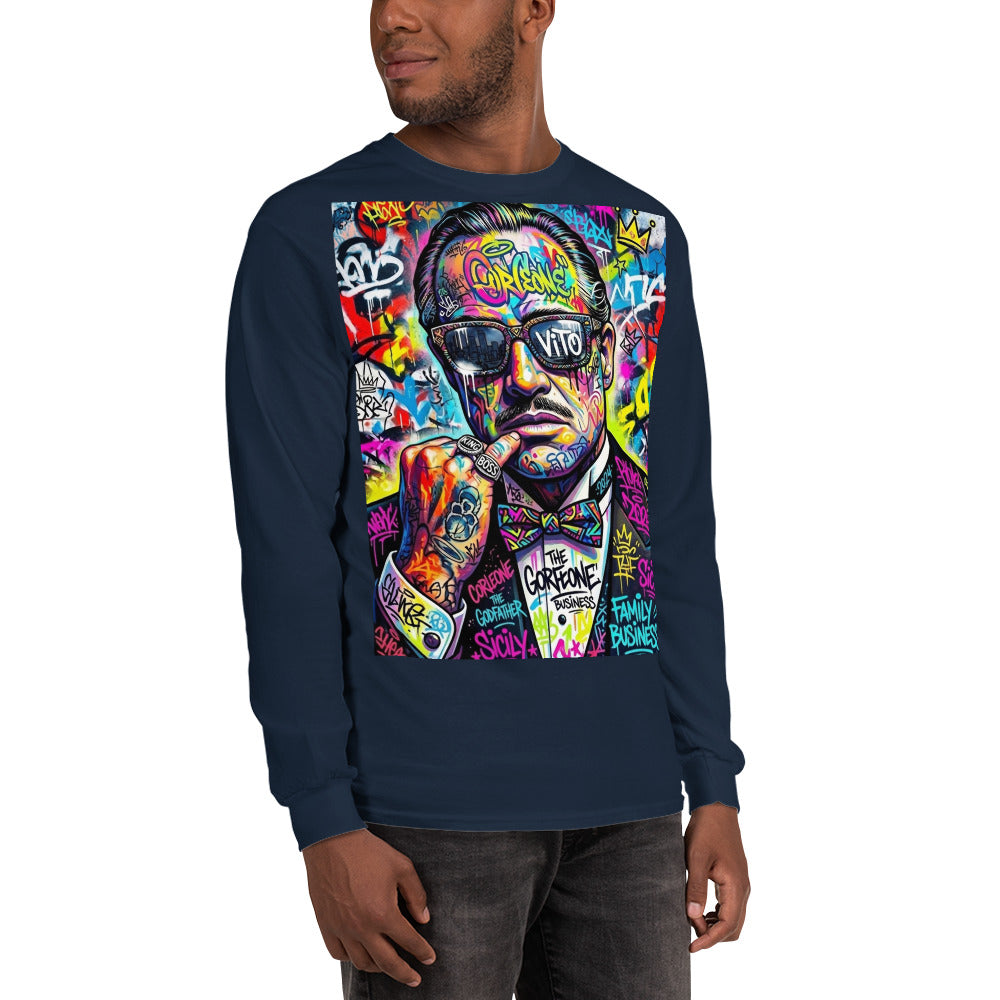 BlackStamp The Godfather Men’s Long Sleeve Shirt graphic t-shirt, product image 79