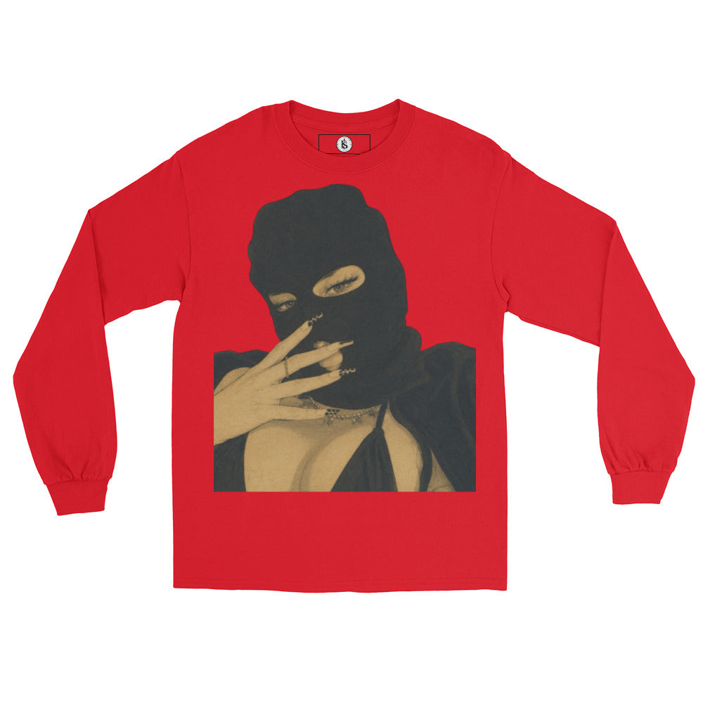 BlackStamp Ski mask Girl Men’s Long Sleeve Shirt graphic t-shirt, product image 1