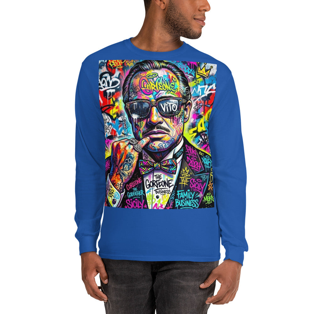 BlackStamp The Godfather Men’s Long Sleeve Shirt graphic t-shirt, product image 27