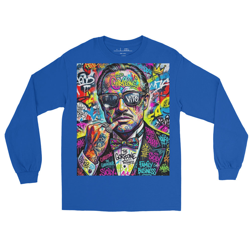 BlackStamp The Godfather Men’s Long Sleeve Shirt graphic t-shirt, product image 16