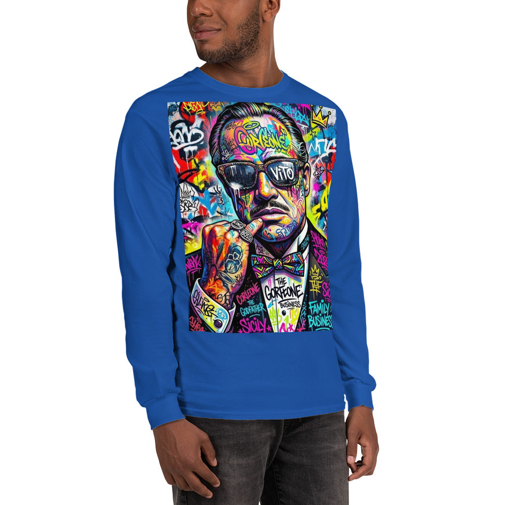 BlackStamp The Godfather Men’s Long Sleeve Shirt graphic t-shirt, product image 82
