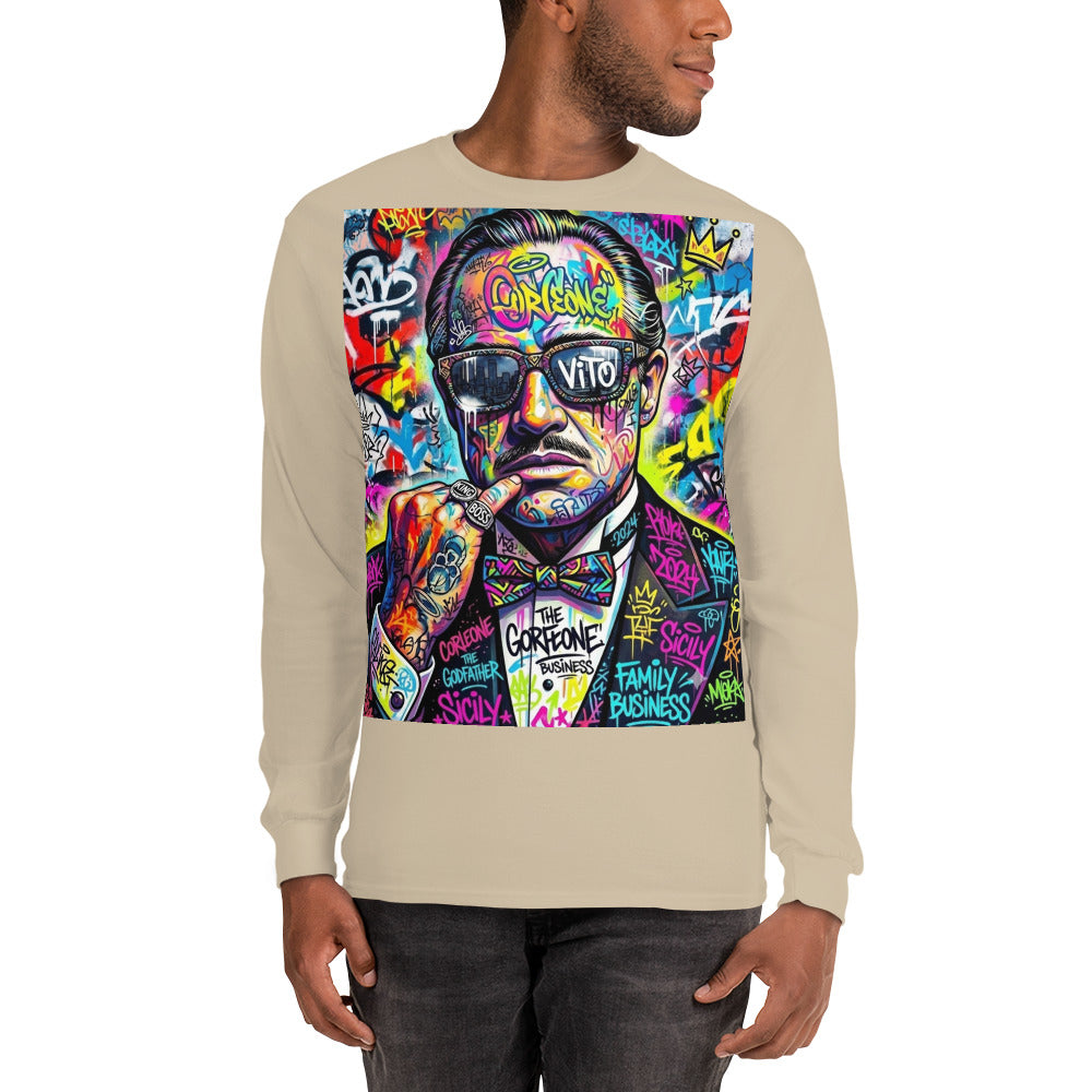 BlackStamp The Godfather Men’s Long Sleeve Shirt graphic t-shirt, product image 30