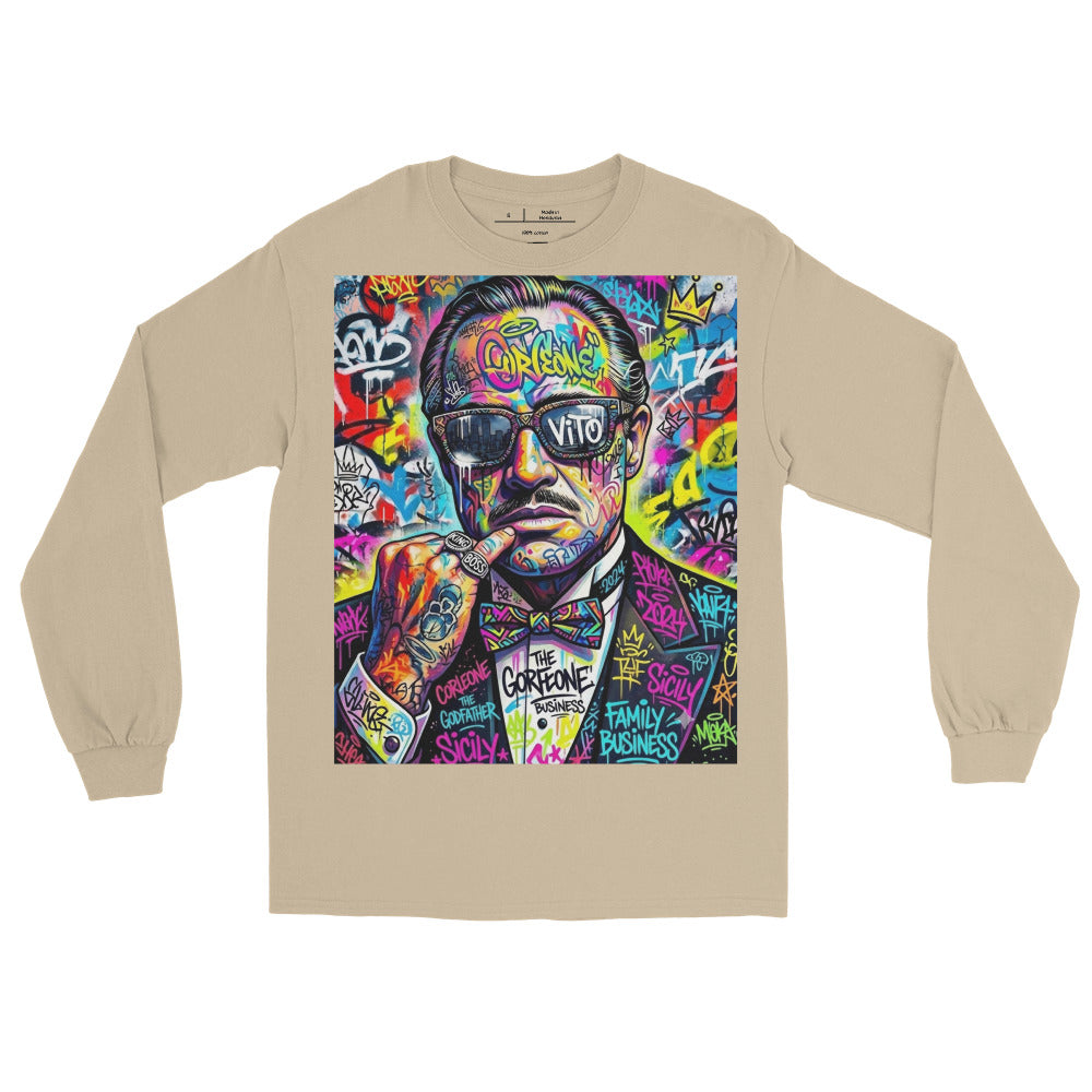 BlackStamp The Godfather Men’s Long Sleeve Shirt graphic t-shirt, product image 19