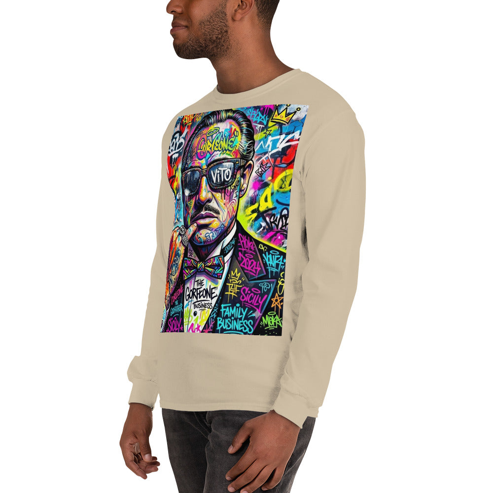 BlackStamp The Godfather Men’s Long Sleeve Shirt graphic t-shirt, product image 74