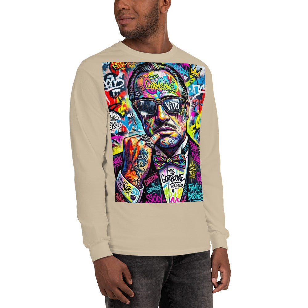 BlackStamp The Godfather Men’s Long Sleeve Shirt graphic t-shirt, product image 85