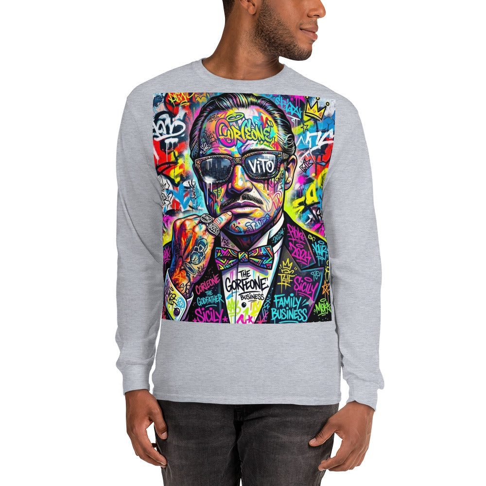 BlackStamp The Godfather Men’s Long Sleeve Shirt graphic t-shirt, product image 29
