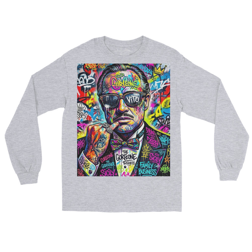 BlackStamp The Godfather Men’s Long Sleeve Shirt graphic t-shirt, product image 18