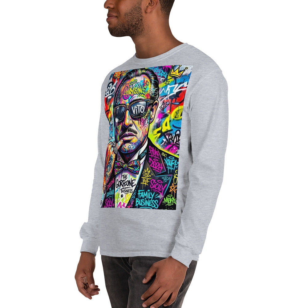 BlackStamp The Godfather Men’s Long Sleeve Shirt graphic t-shirt, product image 73