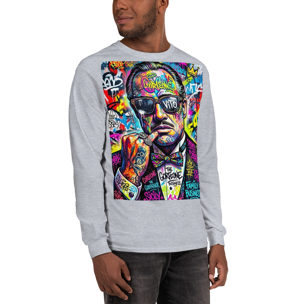 BlackStamp The Godfather Men’s Long Sleeve Shirt graphic t-shirt, product image 84