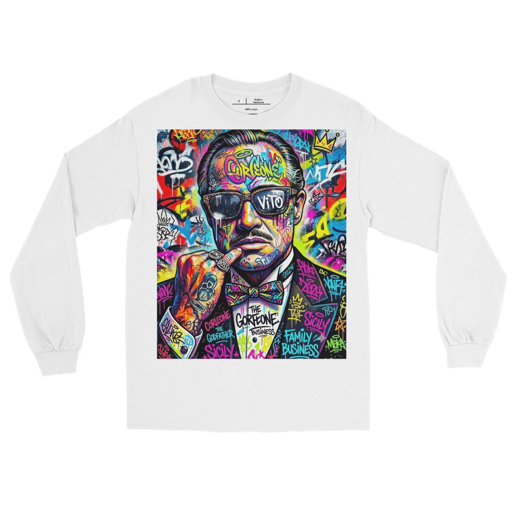 BlackStamp The Godfather Men’s Long Sleeve Shirt graphic t-shirt, product image 22