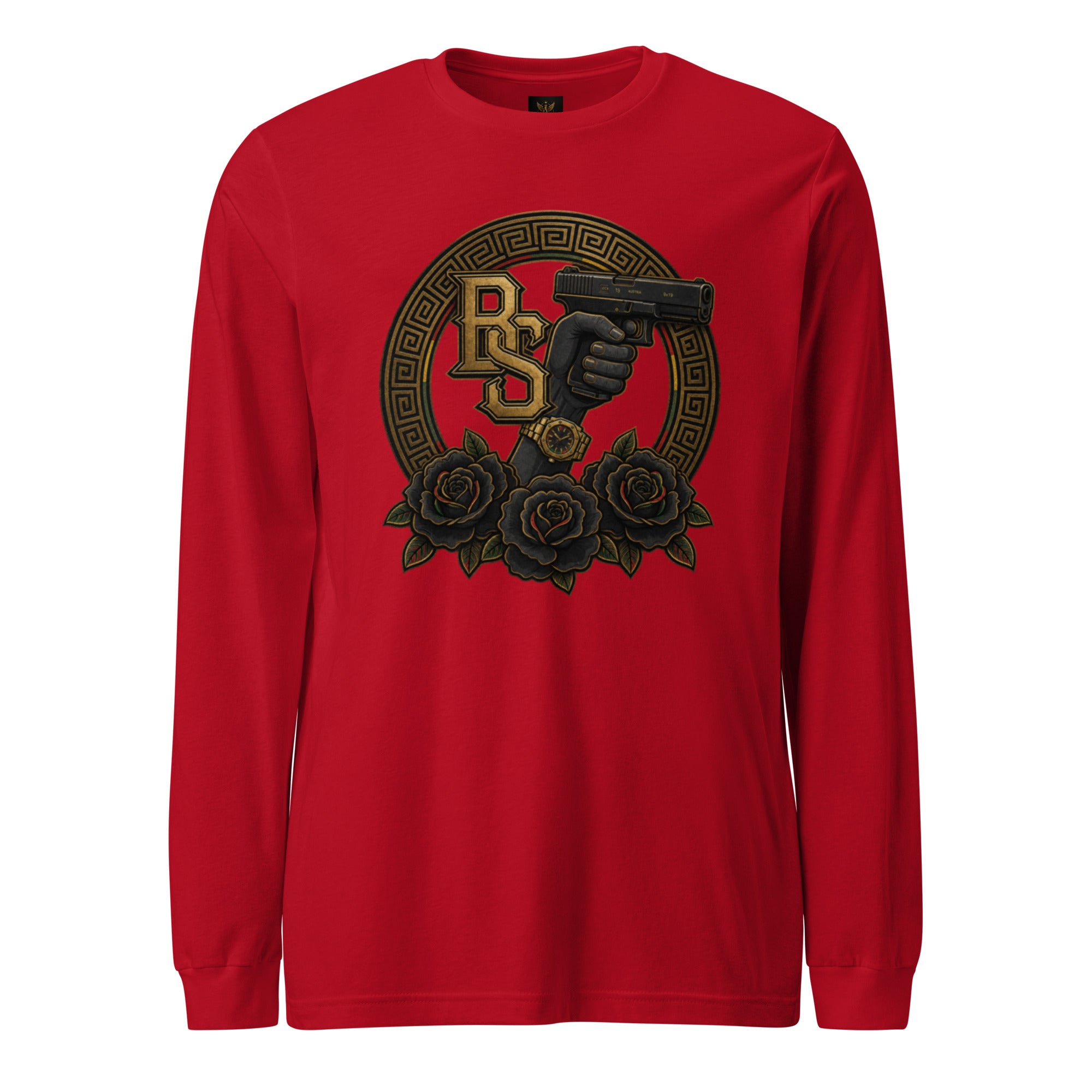 BlackStamp Gunman Mary Jane Lips Unisex Long Sleeve Tee graphic t-shirt, product image 2