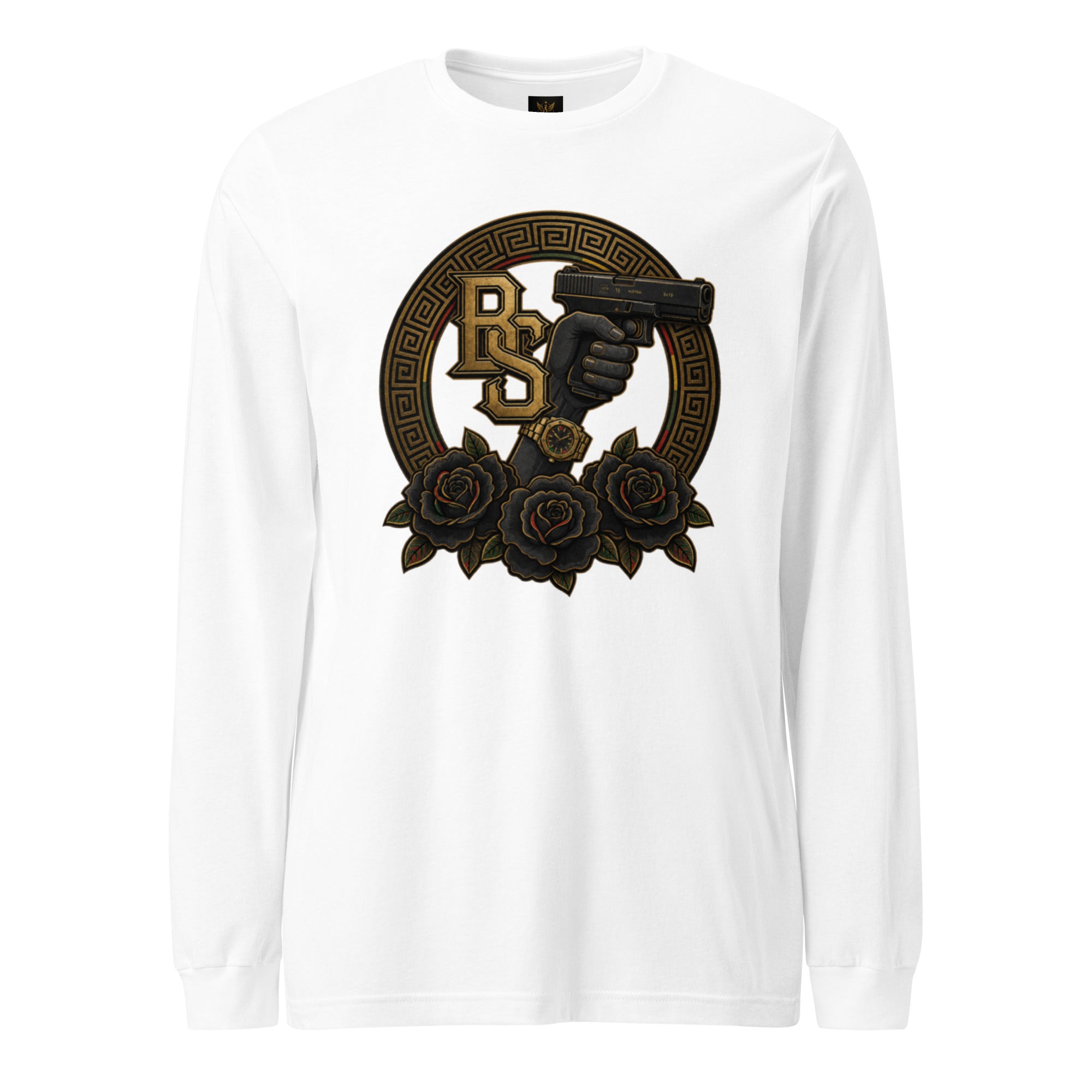 BlackStamp Gunman Mary Jane Lips Unisex Long Sleeve Tee graphic t-shirt, product image 5