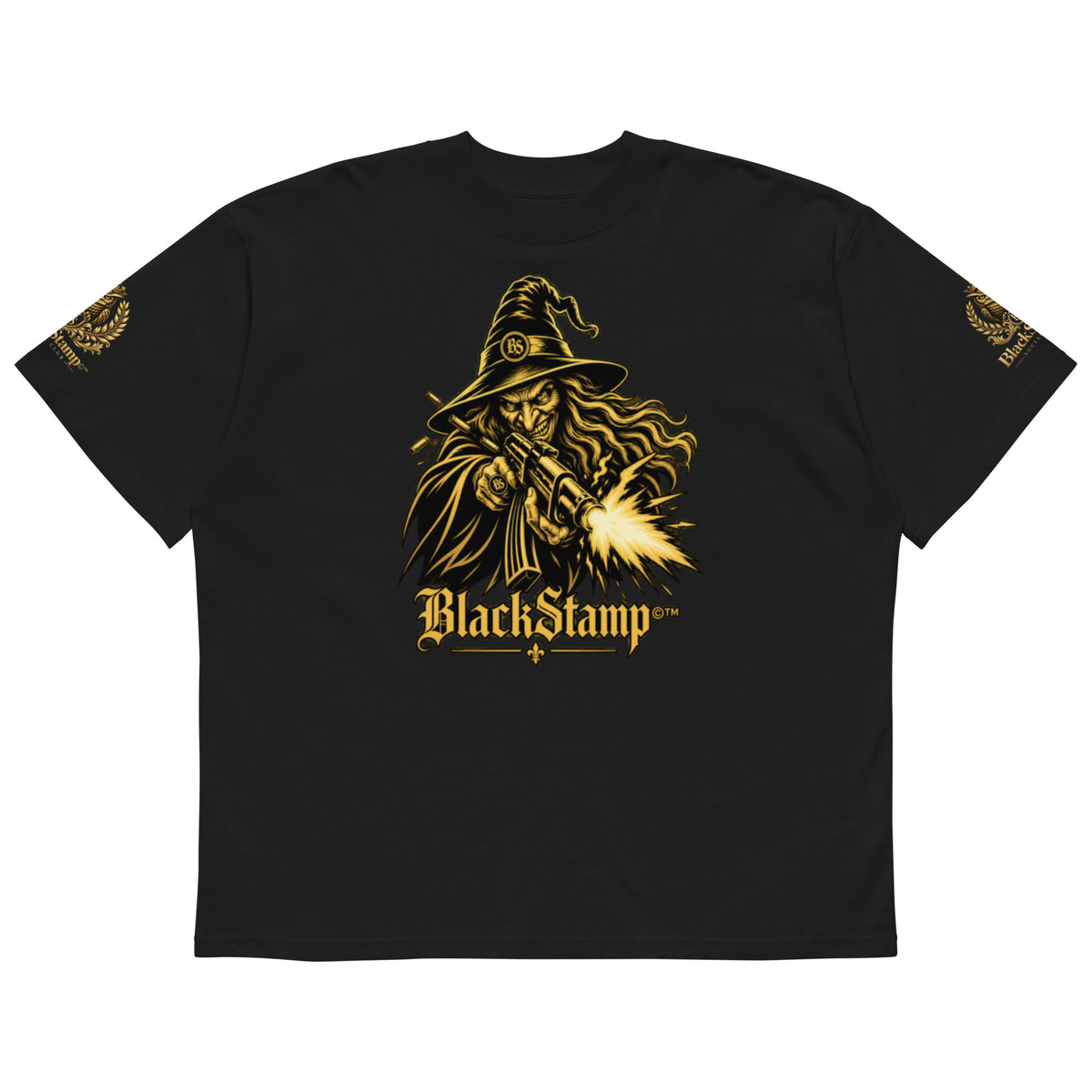 BlackStamp©™ Organic Oversized High-Neck T-Shirt 001 – Produktansicht 1