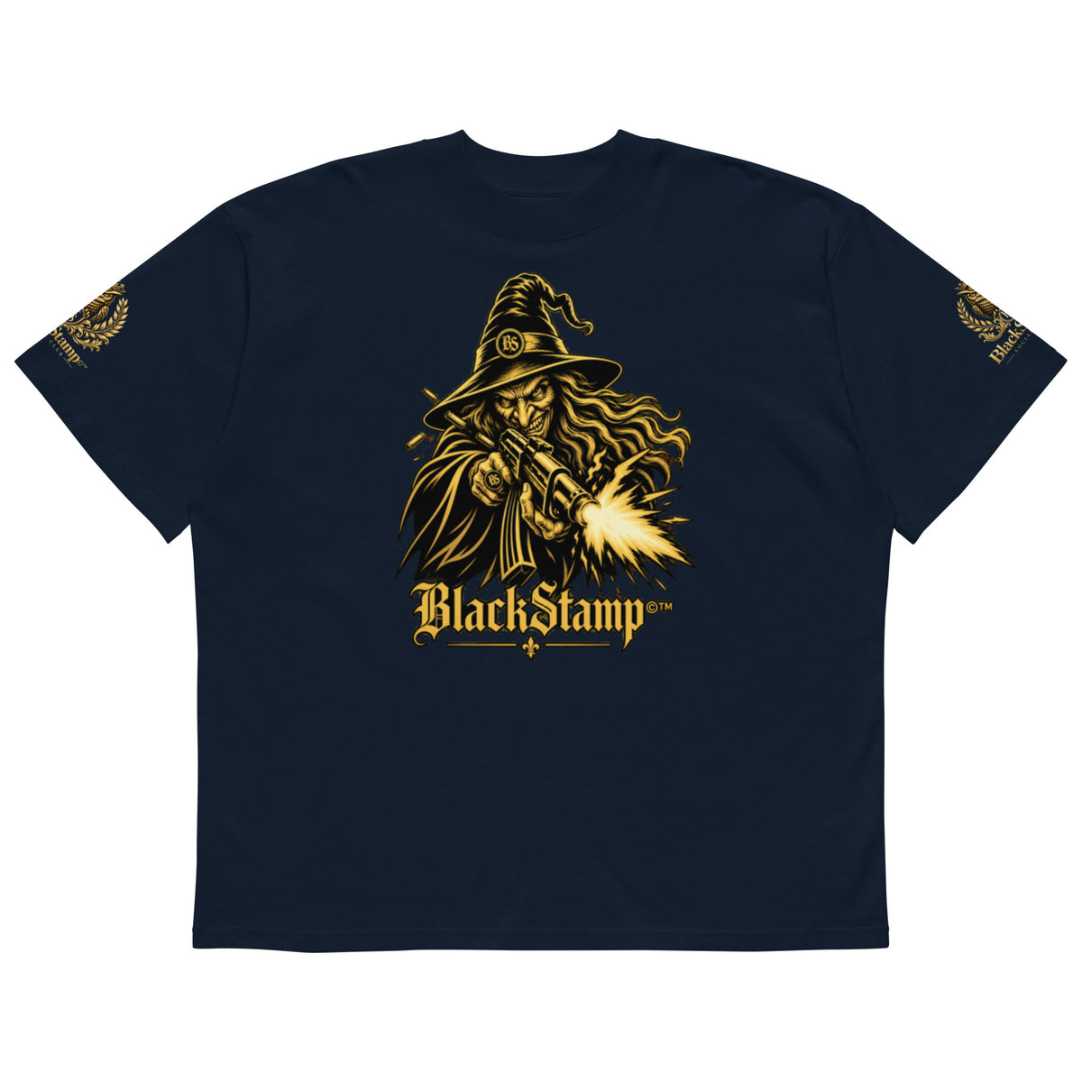 BlackStamp©™ Organic Oversized High-Neck T-Shirt 001 – Produktansicht 2
