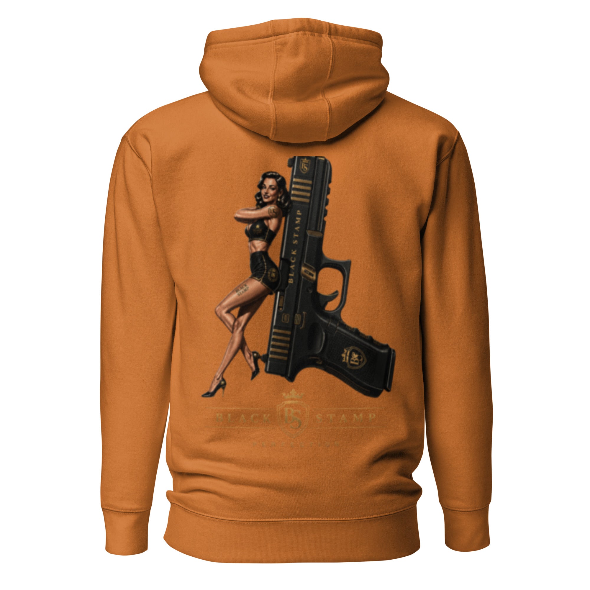 BlackStamp Pinup Girl With Glock Unisex Hoodie premium hoodie, product image 21