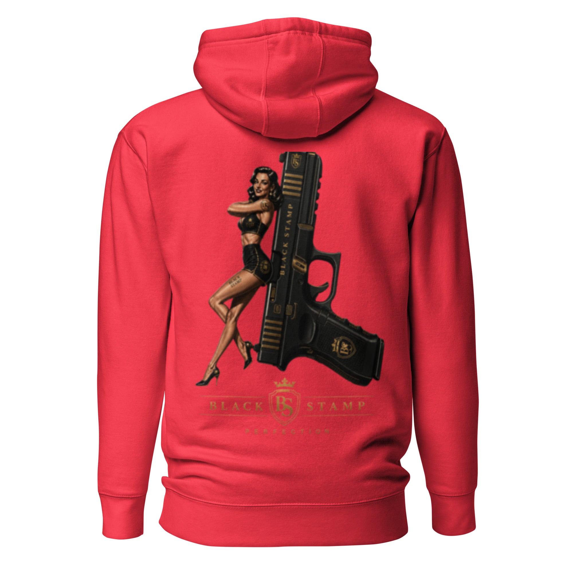 BlackStamp Pinup Girl With Glock Unisex Hoodie premium hoodie, product image 20