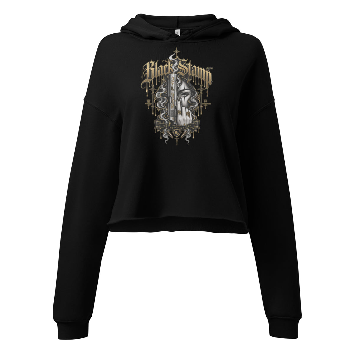 BlackStamp©™ Crop Hoodie 001 – Produktansicht 1